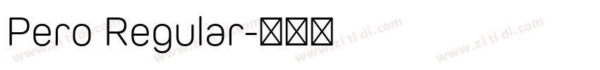 Pero Regular字体转换